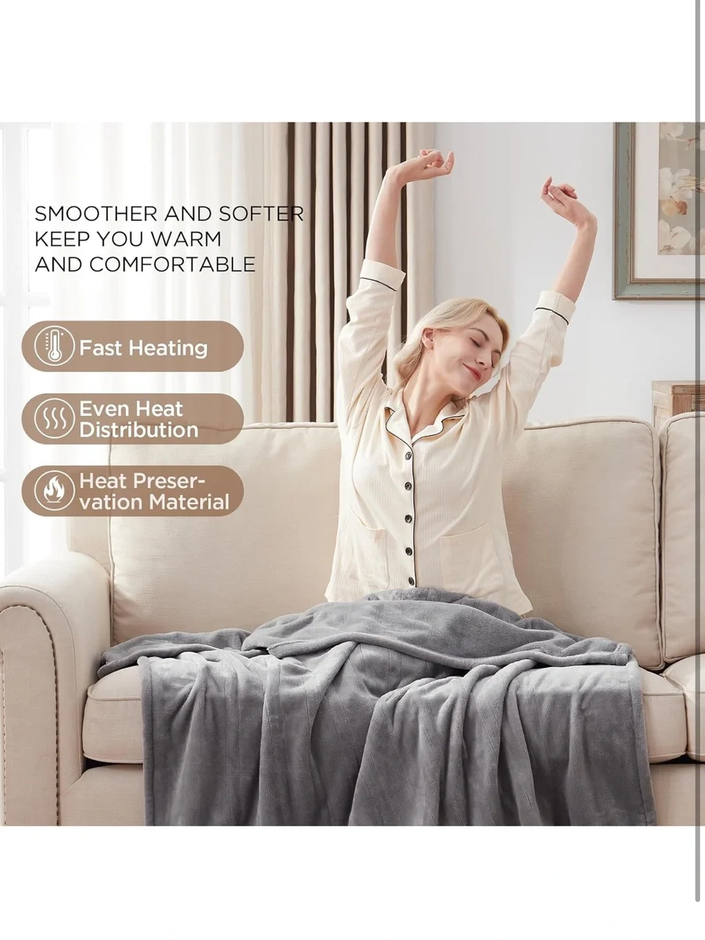 Westinghouse Heated Electric Throw Blanket - (50
